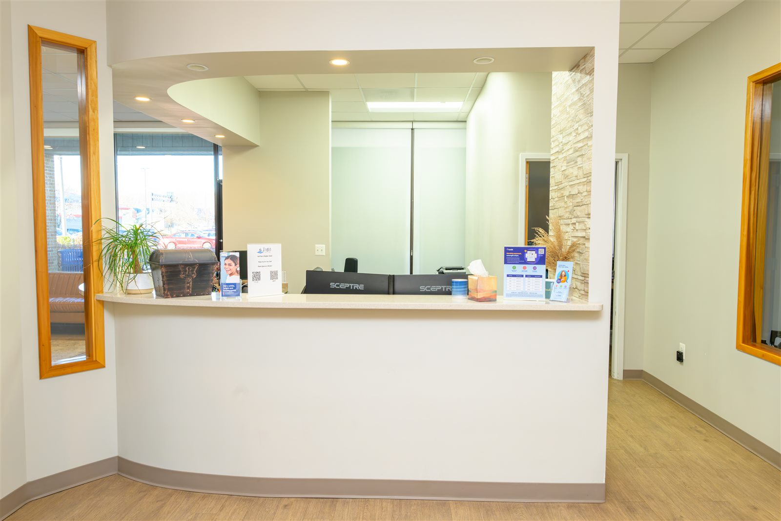 Luxe Dental Care reception desk