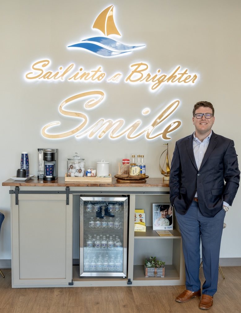 Dr. Matthew Meyers in the Luxe Dental Care lobby