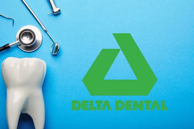 Dental tools with a tooth and Delta Dental icon